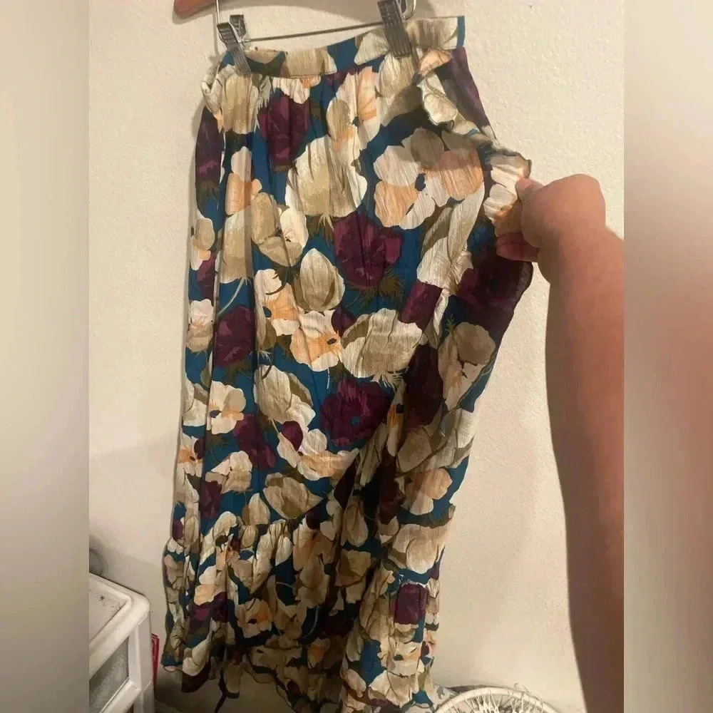 NWT O'Neill midi‎ floral wrap skirt size XS - Picture 2 of 5